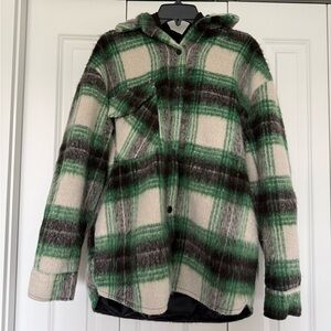 LovePoem Plaid Hooded Jacket